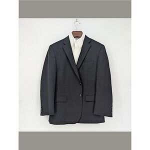 Jos A Bank Traveler Gray Wool Stretch Blazer 46R Tailored Fit